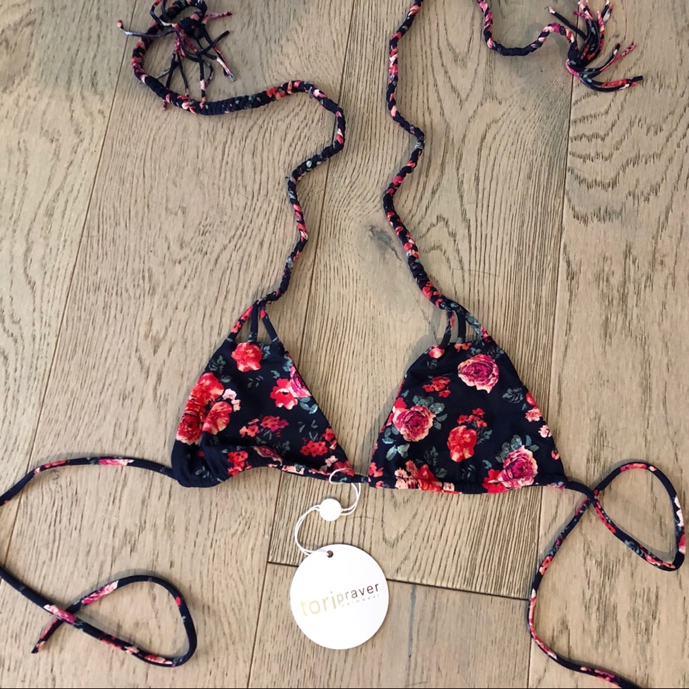 NWT Tori Praver Shyla bikini top Casablanca indigo